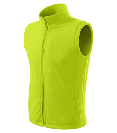Fleece vest uniseks Next azuur blauw - lime punch