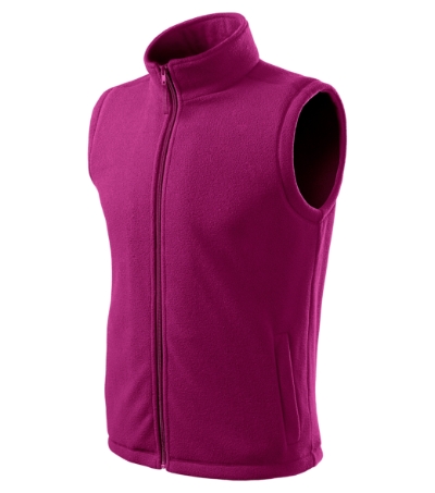 Fleece vest uniseks Next azuur blauw - fuchsia rood