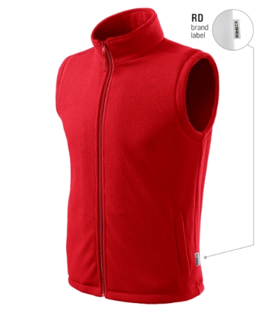 Fleece vest uniseks Next azuur blauw - rood 07 (brand label)