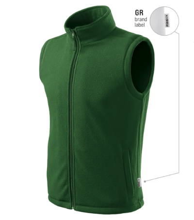 Fleece vest uniseks Next azuur blauw - bottle green 06 (brand label)
